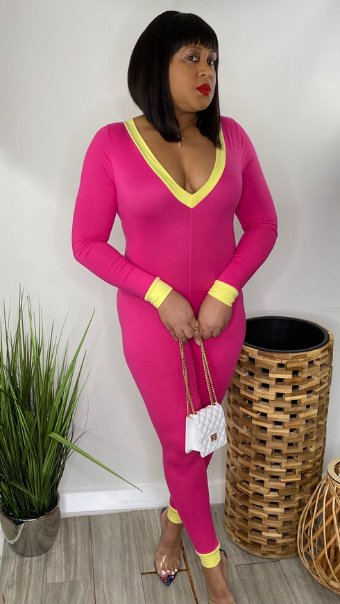Hold you tight - pink jumpsuit